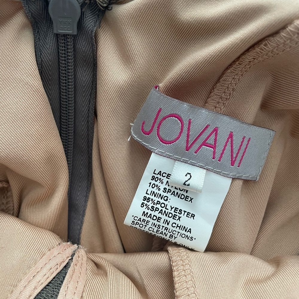 BEADED LACE FITTED SLEEVELESS GOWN BY JOVANI 48994 - Picture 6 of 16